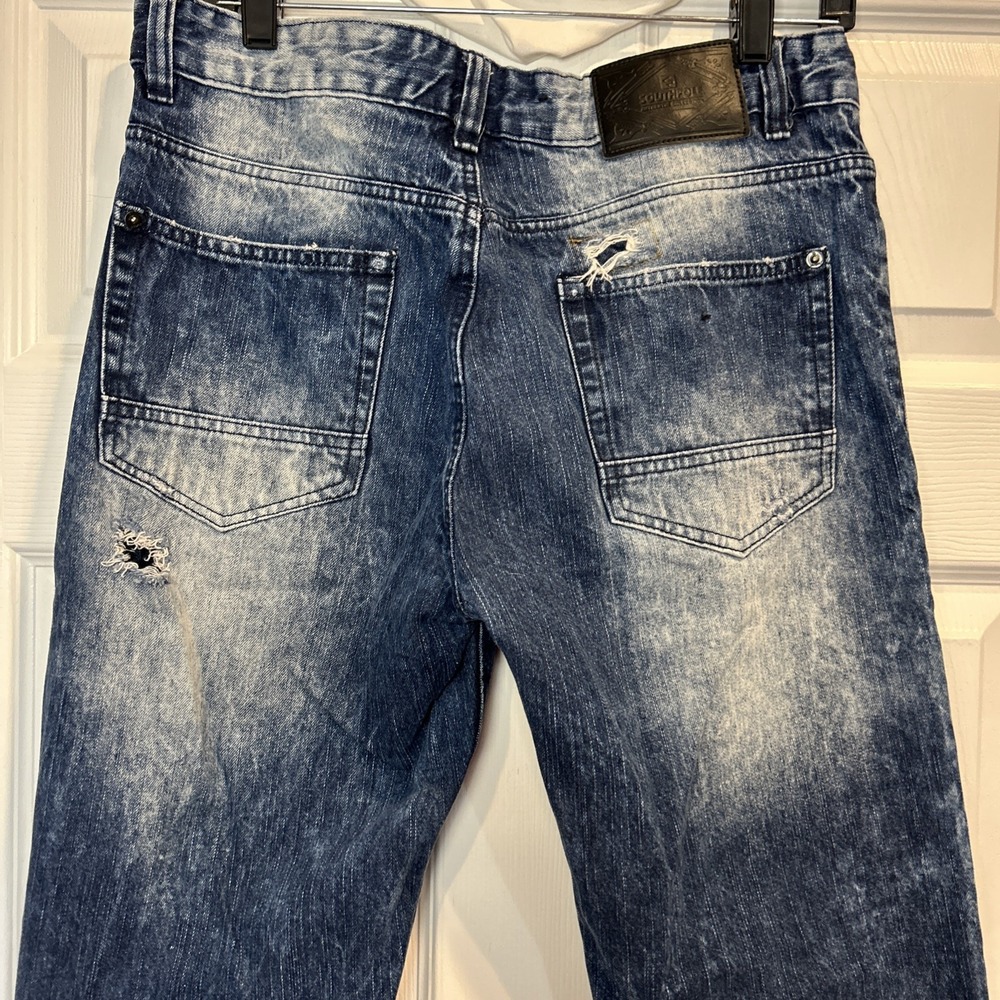 Vintage Southpole Jeans Mens 32x32 Blue Medium‎ Wash Slight Taper Distressed